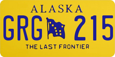 AK license plate GRG215