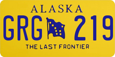 AK license plate GRG219