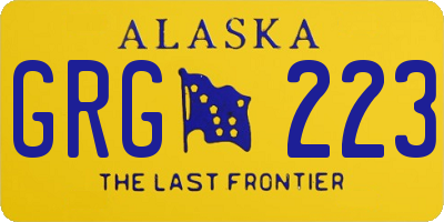 AK license plate GRG223
