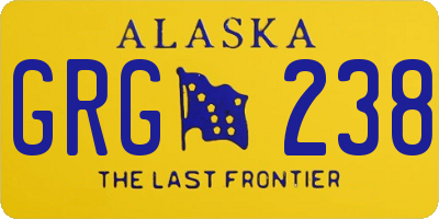 AK license plate GRG238