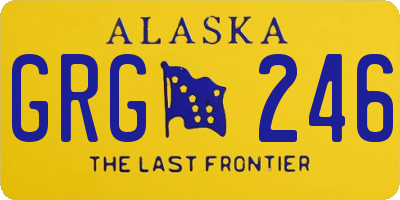 AK license plate GRG246