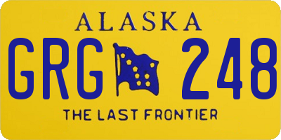 AK license plate GRG248