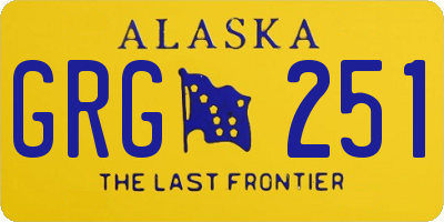 AK license plate GRG251