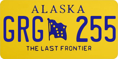 AK license plate GRG255