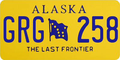 AK license plate GRG258