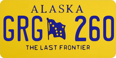 AK license plate GRG260