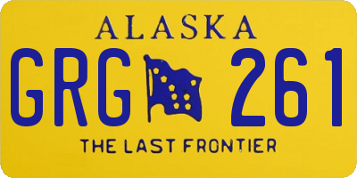 AK license plate GRG261