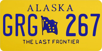 AK license plate GRG267