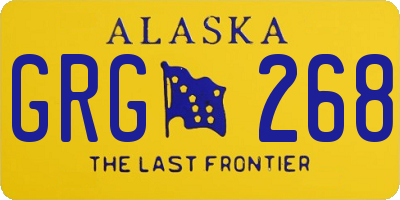 AK license plate GRG268