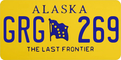 AK license plate GRG269