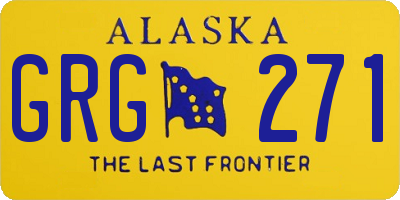 AK license plate GRG271