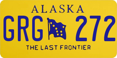 AK license plate GRG272