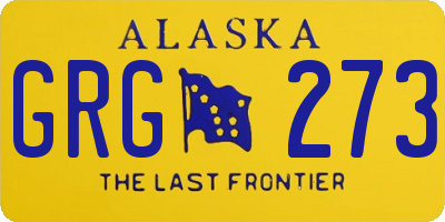 AK license plate GRG273