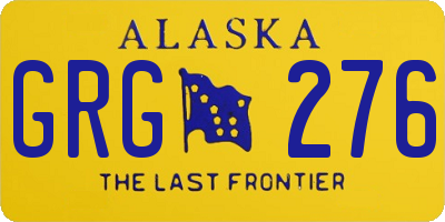 AK license plate GRG276