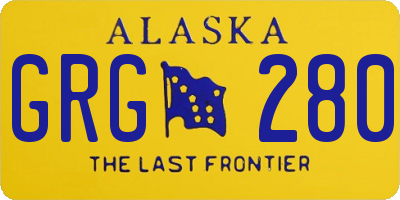 AK license plate GRG280