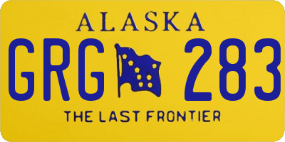 AK license plate GRG283