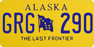 AK license plate GRG290