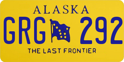 AK license plate GRG292