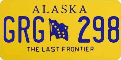 AK license plate GRG298