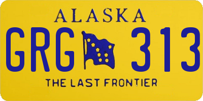 AK license plate GRG313
