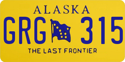 AK license plate GRG315