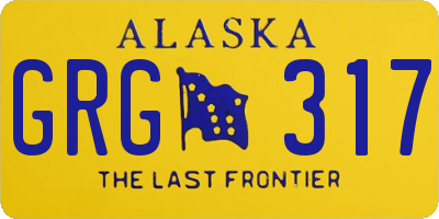 AK license plate GRG317