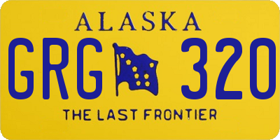 AK license plate GRG320