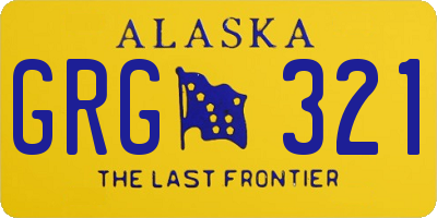 AK license plate GRG321