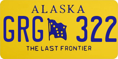 AK license plate GRG322