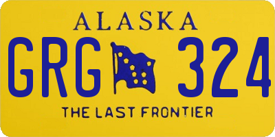 AK license plate GRG324