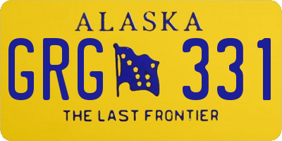 AK license plate GRG331