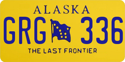 AK license plate GRG336