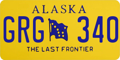 AK license plate GRG340