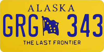 AK license plate GRG343