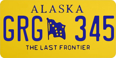 AK license plate GRG345