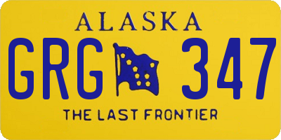 AK license plate GRG347
