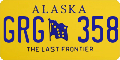 AK license plate GRG358