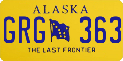 AK license plate GRG363