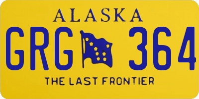 AK license plate GRG364