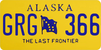 AK license plate GRG366