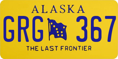 AK license plate GRG367