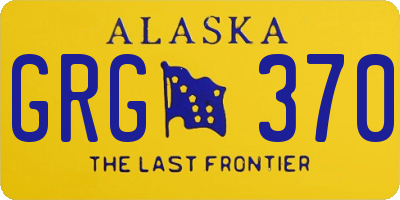 AK license plate GRG370