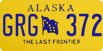 AK license plate GRG372