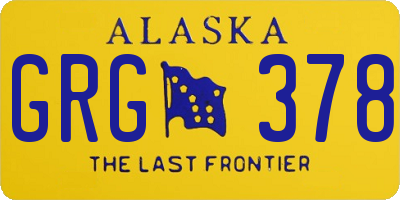 AK license plate GRG378