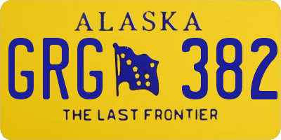AK license plate GRG382