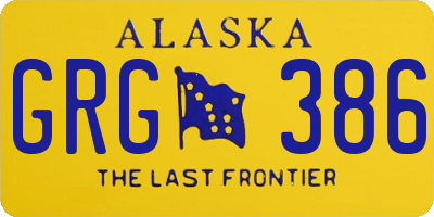 AK license plate GRG386