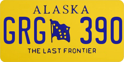 AK license plate GRG390