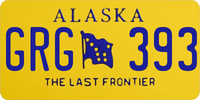AK license plate GRG393