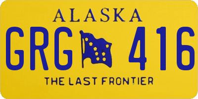 AK license plate GRG416
