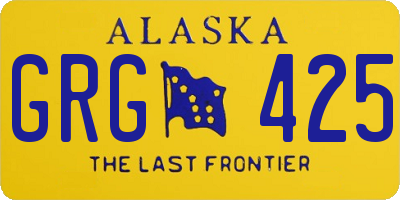 AK license plate GRG425